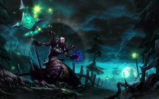 Man holding green light forest free wallpaper - medium preview image
