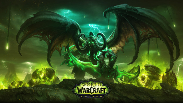 Demonic creature large wings green free wallpaper - medium preview image