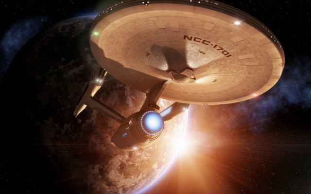 Space station planet light aurora free wallpaper - medium preview image