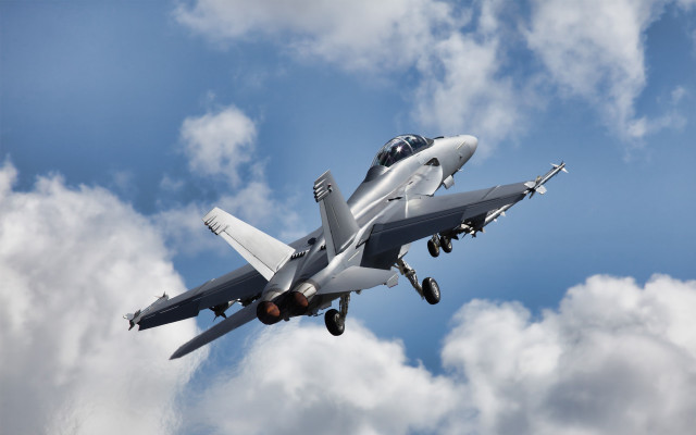 Fighter jet cloudy sky military free wallpaper - medium preview image