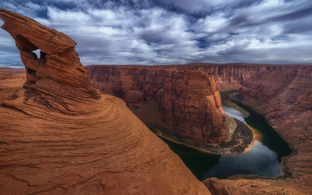 River canyon mountains cloudy sky #6 free wallpaper - medium preview image