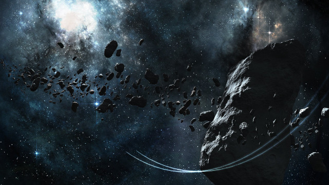 Space rock shooting star foreground free wallpaper - medium preview image