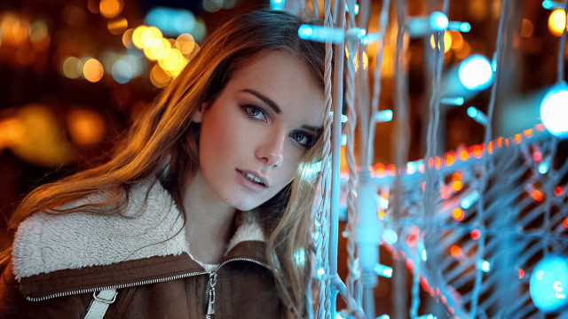 EszterMattioni ColorfulLights UrbanNight Christmas Bokeh free wallpaper - medium preview image