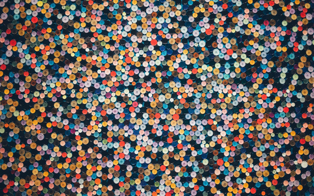 Multicolored circles pattern black background free wallpaper - medium preview image
