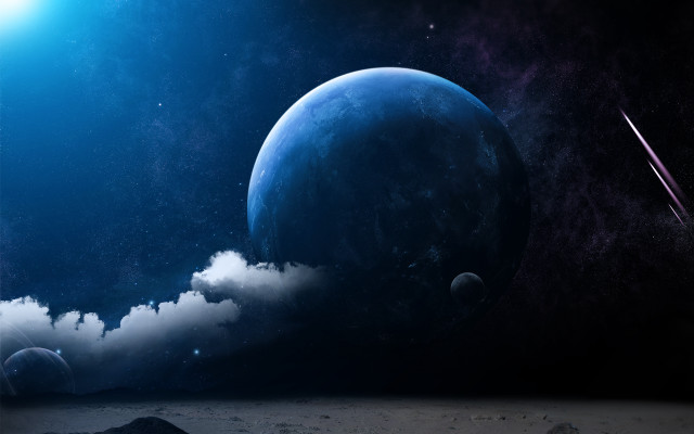 Blue planet clouds bright light free wallpaper - medium preview image