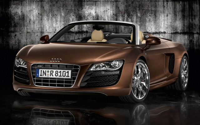 Brown sports car dark room #2 free wallpaper - medium preview image