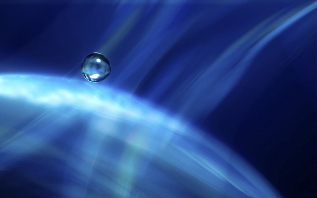 Water drop hologram blue sky free wallpaper - medium preview image
