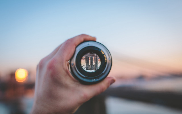 Camera lens sky city sunset free wallpaper - medium preview image