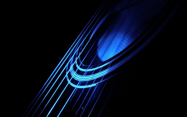 Blue hologram neon lighting long free wallpaper - medium preview image