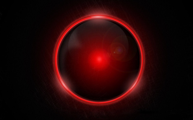 Red circle black background glowing free wallpaper - medium preview image