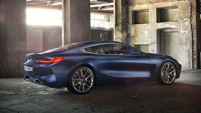 Blue car parking garage building free wallpaper - medium preview image