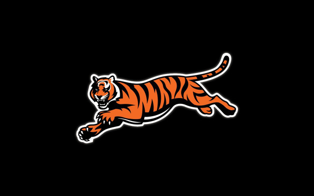 Tiger running black background white free wallpaper - medium preview image