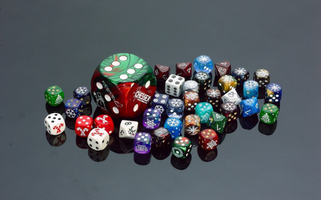 Pile dices tabletop gray background free wallpaper - medium preview image
