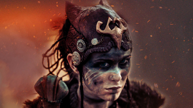 Woman makeup horned headdress fire #2 free wallpaper - medium preview image