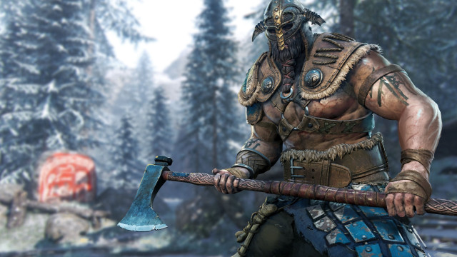 Man axe forest snowy warcraft free wallpaper - medium preview image