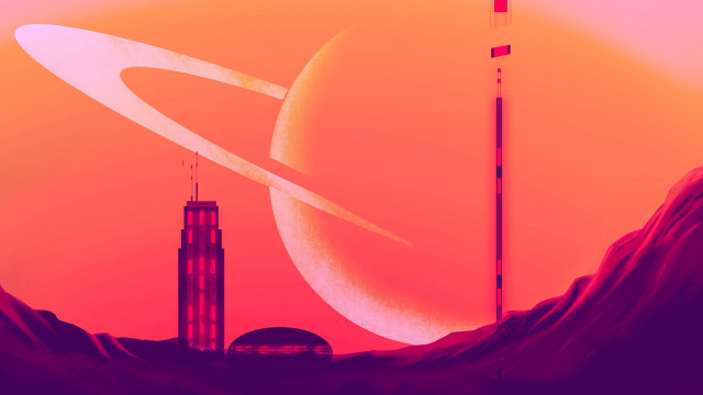 Large building spire tower flag free wallpaper - medium preview image