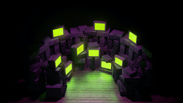 Room cubes floor light wall free wallpaper - medium preview image