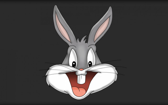 Cartoon rabbit open mouth smile free wallpaper - medium preview image
