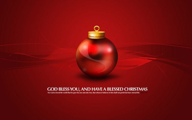 Red christmas ornament gold top free wallpaper - medium preview image