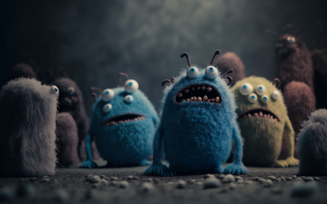 Monsters row rocks dark teeth free wallpaper - medium preview image