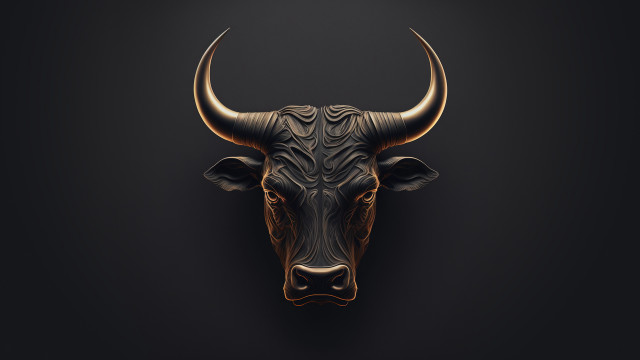 Bull gold foil 3d sumatraism free wallpaper - medium preview image