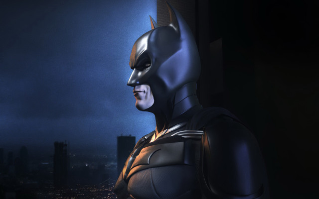 Batman night city lights window free wallpaper - medium preview image