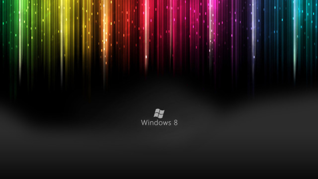 Rainbow background black window8 logo free wallpaper - medium preview image