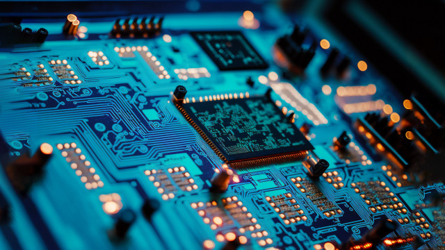 Cybernetic computer board candles city free wallpaper - medium preview image