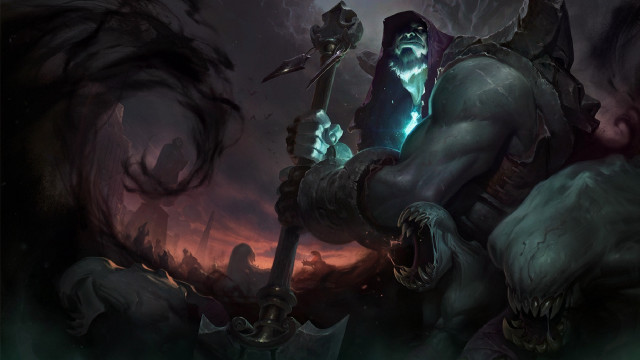 Man sword demon cave glowing free wallpaper - medium preview image