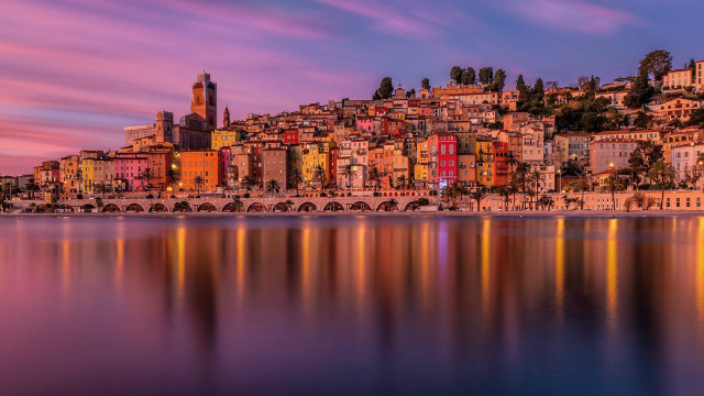 Cityscape twilight neo fauvism mystical free wallpaper - medium preview image