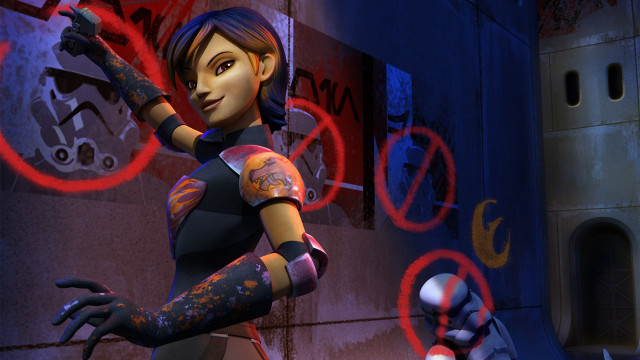 Futuristic woman gun game red free wallpaper - medium preview image