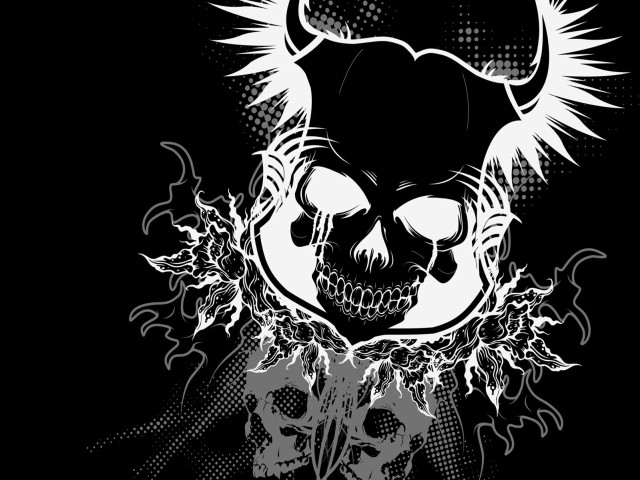 Skull hat wings dark art free wallpaper - medium preview image