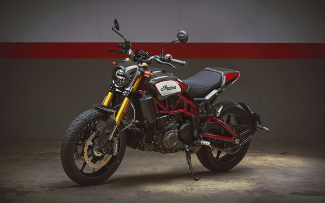 Motorcycle garage red black white free wallpaper - medium preview image