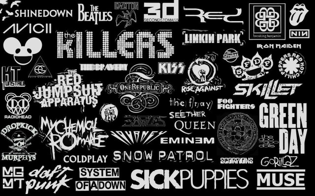 Black white logos poster design free wallpaper - medium preview image