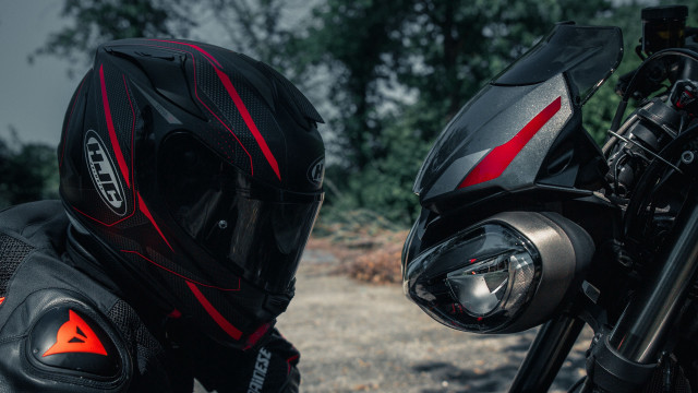Helmet motorcycle jacket forest scifi free wallpaper - medium preview image