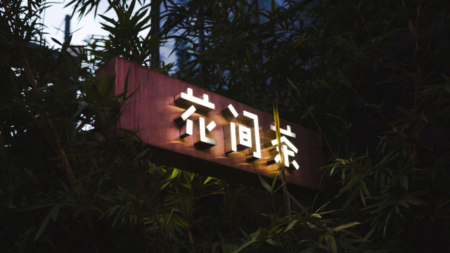 Neon asian sign bamboo forest free wallpaper - medium preview image