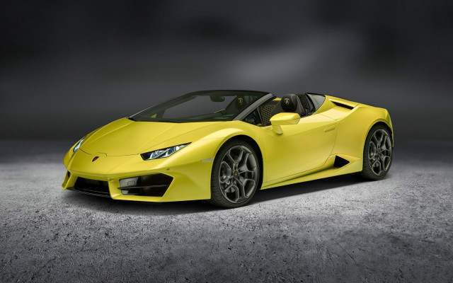 Yellow sports car dark room #5 free wallpaper - medium preview image
