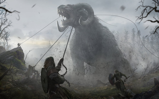Forest giant monster sword man free wallpaper - medium preview image