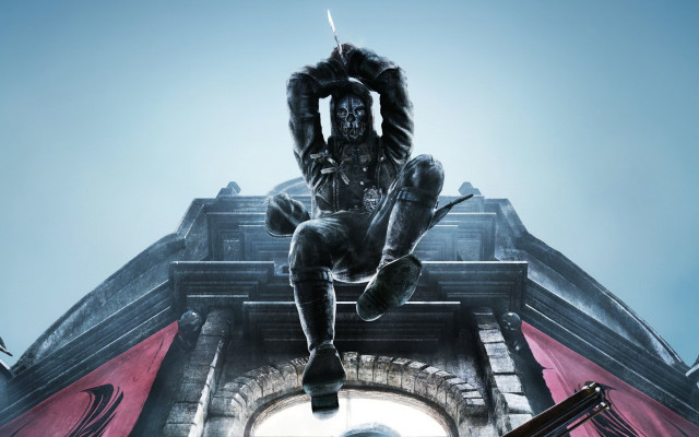 Statue man building sky red free wallpaper - medium preview image