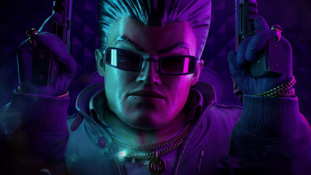 Man guns sunglasses purple room free wallpaper - medium preview image