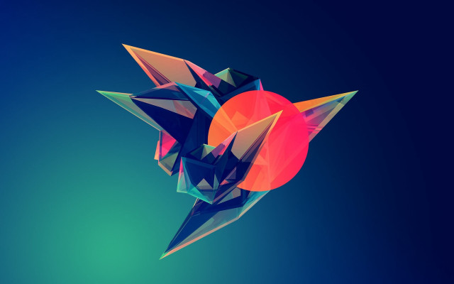 Colorful abstract sun bird 3d free wallpaper - medium preview image