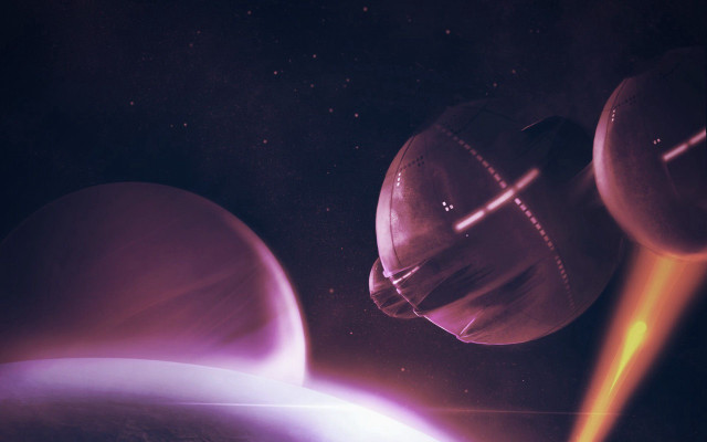 Space station aurora earth moon free wallpaper - medium preview image