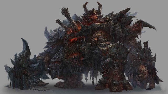 Giant monster horns backlegs gray free wallpaper - medium preview image