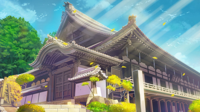 American scene building nature fantasy free wallpaper - medium preview image