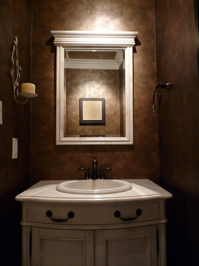Bathroom sink mirror lights wall free wallpaper - medium preview image