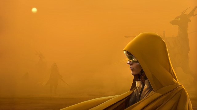 Yellow cape desert sunset sky free wallpaper - medium preview image