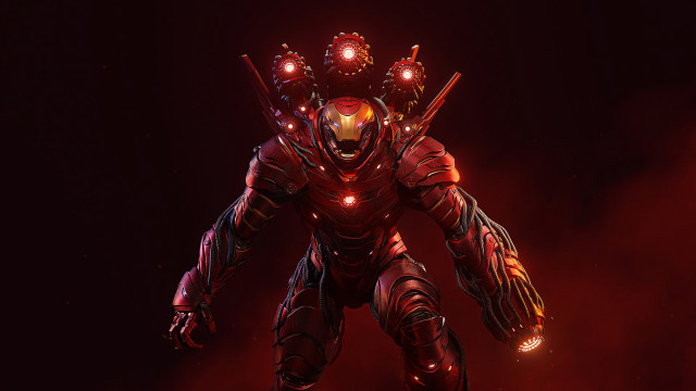 Man suit lights dark armor free wallpaper - medium preview image