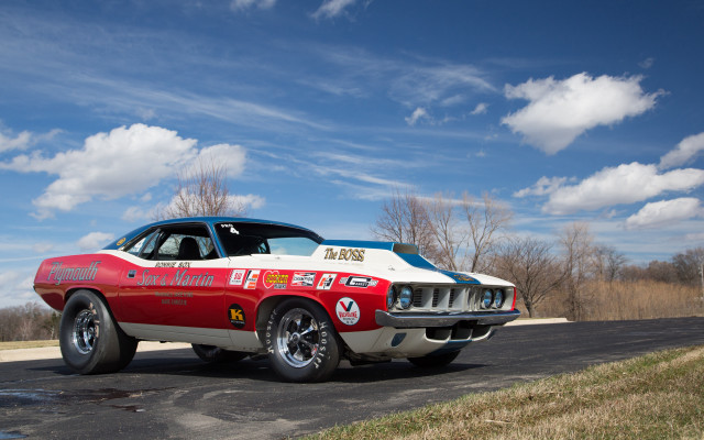 Red white car driving road free wallpaper - medium preview image
