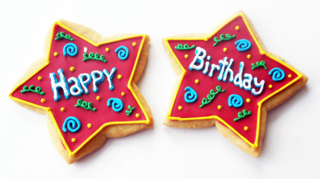 Happy birthday cookies star pastel free wallpaper - medium preview image
