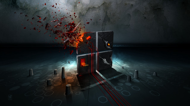 Blood red object poles red free wallpaper - medium preview image